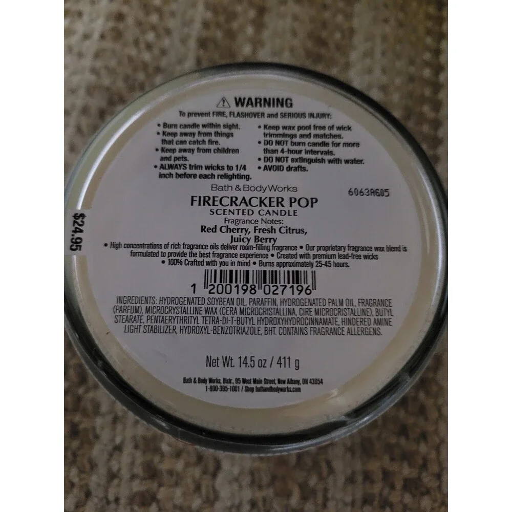 Firecracker Pop - Bath and Body Works 3-wick Candle